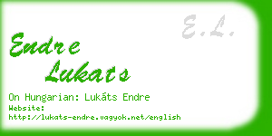 endre lukats business card