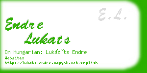 endre lukats business card